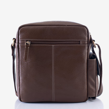 Explorer Brushwood Genuine Leather Crossbody Bag for Men – Front View | Smart People India