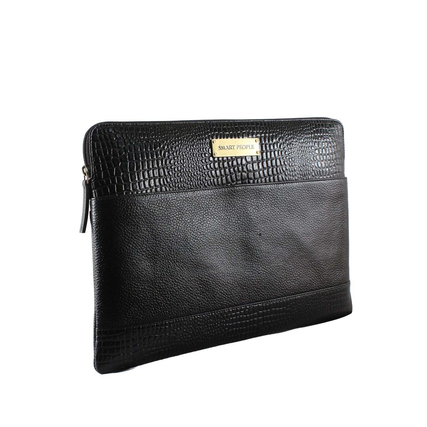 Techy Genuine Leather Laptop Bag Sleeve - Black