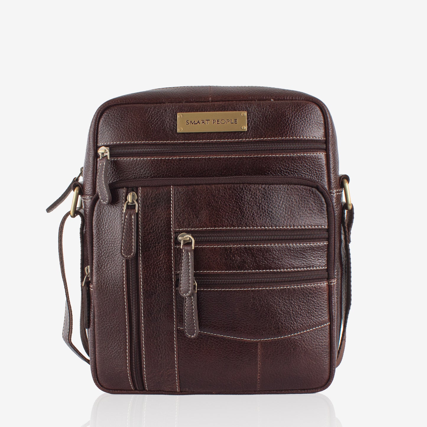brown leather crossbody bag