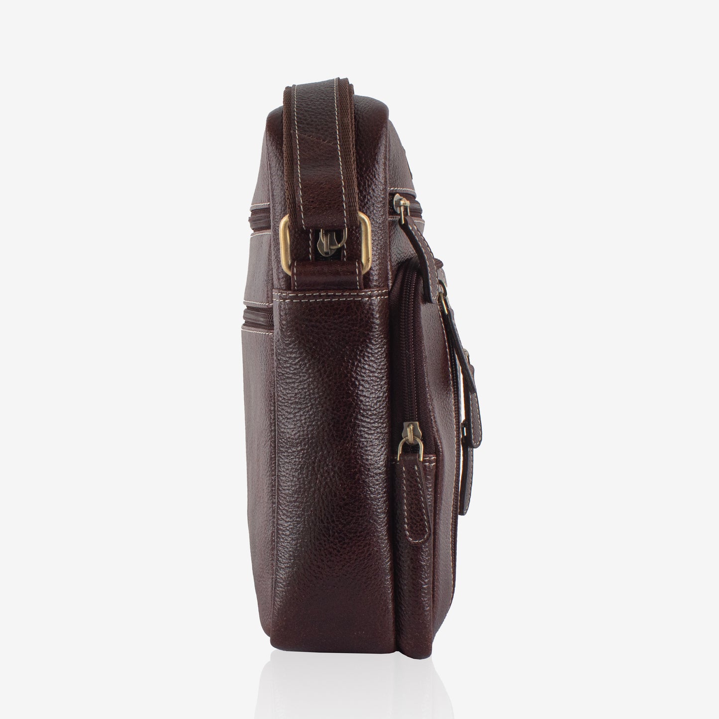 brown leather crossbody bag