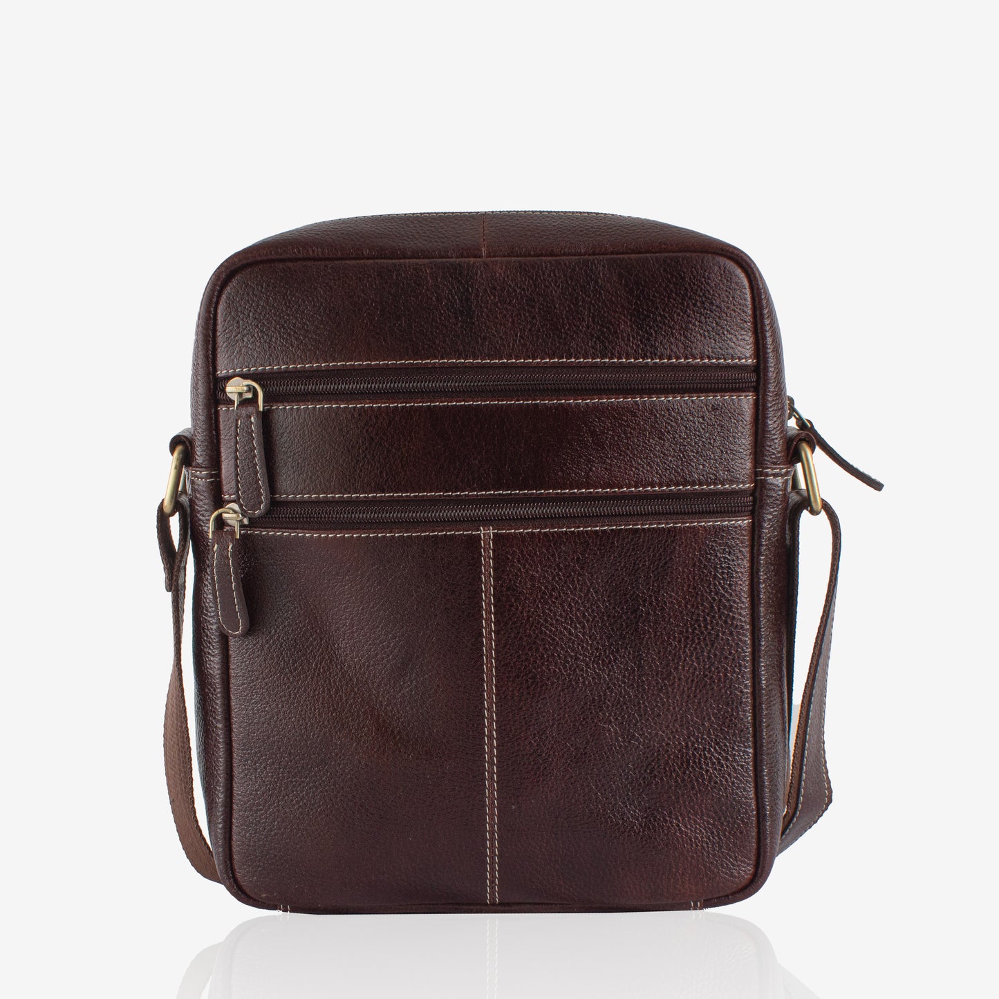 brown leather crossbody bag
