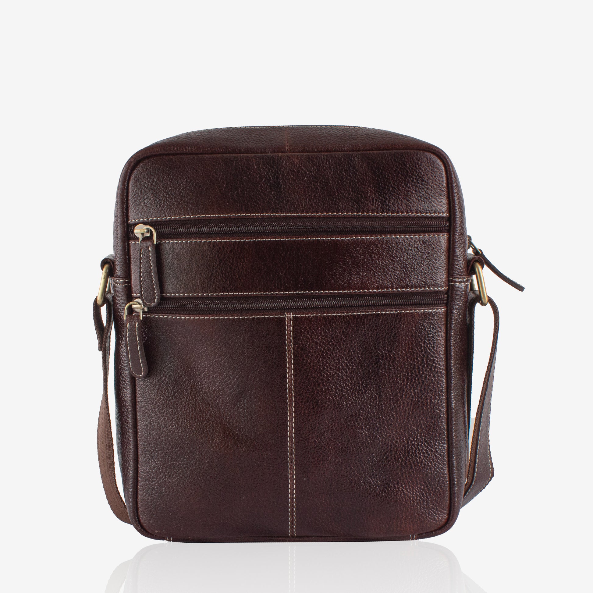 brown leather crossbody bag
