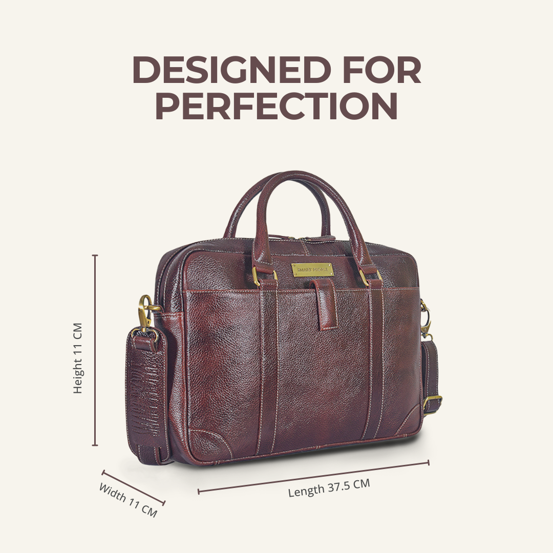 Executive - Brown Leather Laptop Bag